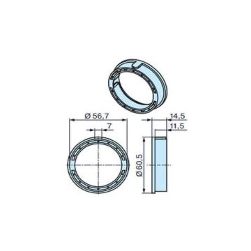 Couronne 60 x 1.5 (35) tube lisse moteur volet roulant et store P5-P13 - BECKER -