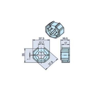 Roue S40 pour tube octogonal moteur volets roulants P5-P13-M04 -BECKER-