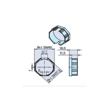 Couronne S40 (35) pour tube octogonal moteur volets roulants P5-P13-M04 -BECKER-