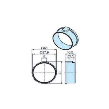 Couronne 40x1 / 42x2 (35) tube lisse pour moteur store et volet roulant P5-P13 - BECKER -