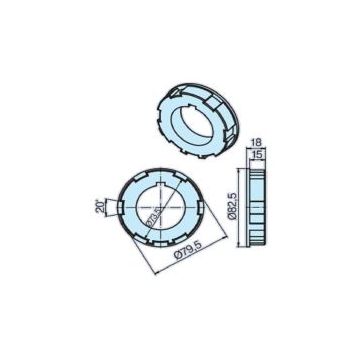 Couronne 83 x1.5 (45) tube lisse moteur stores et volets roulants R7-R50 - BECKER -