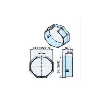 Couronne S40VM (35) pour tube octogonal moteur volets roulants P5-P13-M04 -BECKER-