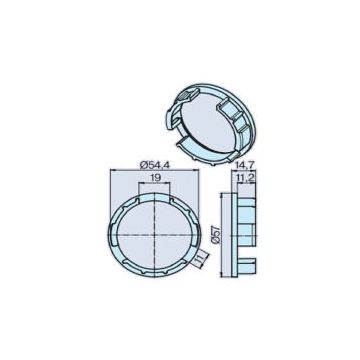 Couronne 57.5 (45) Ates pour tube rainuré moteur volet roulant etstore P5-P13 -BECKER-