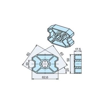 Roue B75 (45) tube héxagonal moteur volets roulants R7-R50 - BECKER-