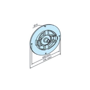 Support clip P/R avec pion KOMMERLING moteur tubulaire volet roulant R7-R20 -BECKER-