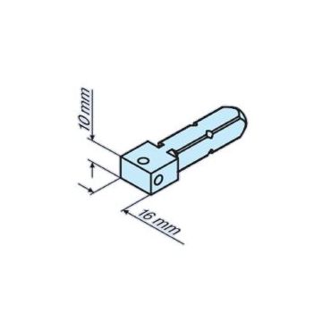 Pièce de raccordement rectangle 16x10 mm moteur tubulaire store et volet roulant R7-R50 - BECKER -