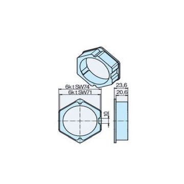 Couronne B85 (58) tube héxagonal moteur volets roulants L44-L120 - BECKER -