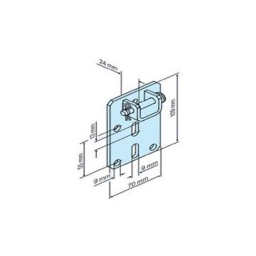 Support combiné L 3/25 moteurs tubulaires volets roulants L44 - L120- BECKER -