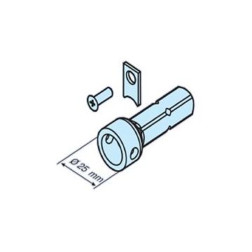 Pièce de raccordement rond 25 mm moteur tubulaire store et volet roulant L44-L120 - BECKER -