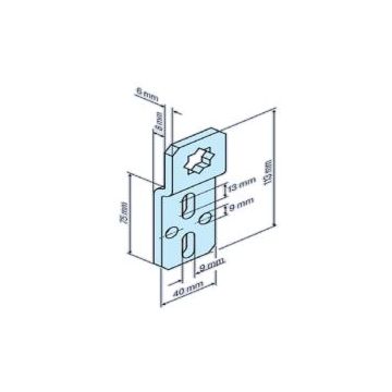 Support de coffre L étoile de 16 moteurs tubulaires volets roulantsR12-L120 - BECKER -