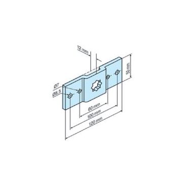 Support moteur L étoile de 16 moteurs tubulaires volets roulants R12-L120 - BECKER -