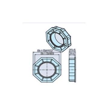 Couronne SW102 (58) avec accessoires pour tube octogonal moteur volets roulants L44-L120 - BECKER -