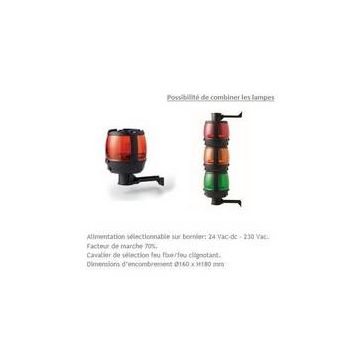 Clignoteur à LED ROUGE-combinable-24 Vac-dc ou 230 Vac (sélectionnable)  Cardin