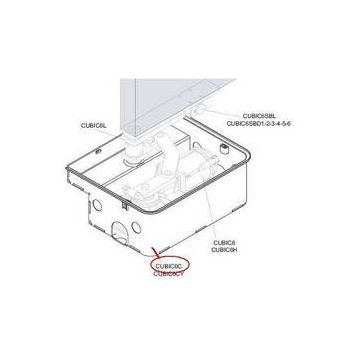 Caisse de fondation avec couvercle pour CUBIC6 DITEC