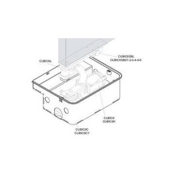 Caisse de fondation avec couvercle en inox pour CUBIC6 DITEC