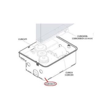 Caisse de fondation pour CUBIC 6TI 180° DITEC NEXISTE PLUS