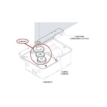 Renvoi à engrenage sans déverrouillage 180° DITEC