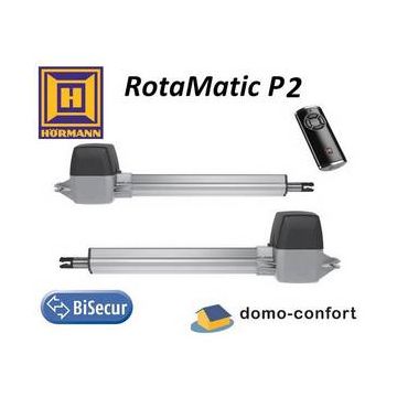 Kit Moteur pr portail battant 2 vantaux RotaMatic 2 BiSecur + Chauffage Hörmann