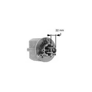 Embout de tube ZF 45 crabot de 27 mm et carré de 10 mm