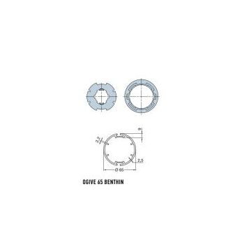 Adaptateur octogonal 60x(0.6/1) roue + couronne NICE