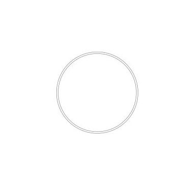 Adaptateur rond de 133 x 4 mm sans trous fileté  NICE roue+couronne