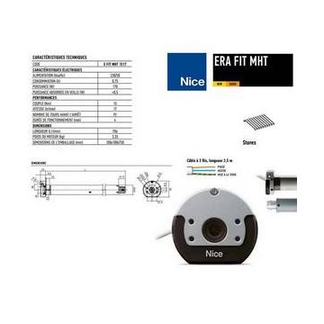 Moteur tub.Era Fit M 40Nm/12tr D45 mm-Fin course éléctr-Encodeur-NICE