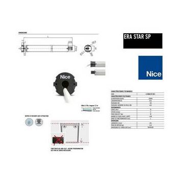 Moteur Era Star MT Ø45mmfilaire 50Nm 12Rpmmaxfin course électronique NICE