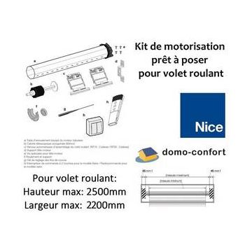 Moteur NEOSTAR SA Ø 35 mm filaire fin course électro 6 Nm NIESTARSA611 NICE