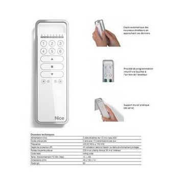 Télécommande / Emetteur Era portable 1groupe automat.+ON/OFF 433.92MHz - NICE