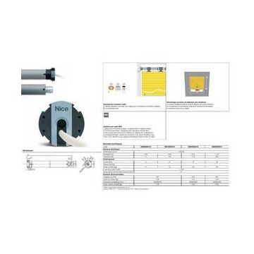 Moteur tub.To Max T-VR-5Nm-9 KG-D45 mm-Fin course éléctr.-Encodeur-NICE