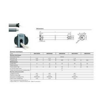 Moteur tub.For Max T-stores-5Nm-9 KG-D45 mm-Fin course éléctr.-Encodeur-NICE