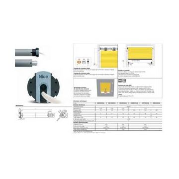 Moteur One Max tub-30Nm-Diam 45 mm-Fin course méca-NICE REMPLACE PAR NIEM3017