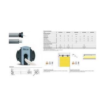 Moteur One Max H tub -30Nm-D45 mm-Fin course méca NICE REMPLACE PAR NIEMH3017