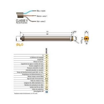 Moteur Cord Lift Wirefree RTS NEXISTE PLUS (VENDU UNIQUEMENT PAR 25°