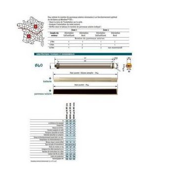 Moteur ALTUS 40 RTS 13/10 Cable VVF - Somfy -