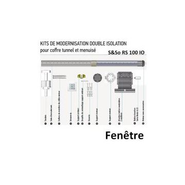 Kit de modernisation pour volets roulants bloc baie fenêtre IO Somfy