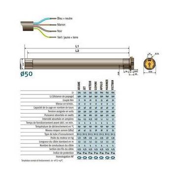 Motorisation RDO 50 CSI 30/17 pour porte de garage enroulable Somfy