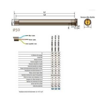 Moteur PERGOLA 50 io 50/12 pour pergola et stores de toiture SOMFY