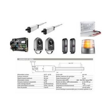 Automatisme motorisation vis sans fin port battant pack standard24V IXENGO S RTS