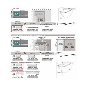 Bras moteur coudé droit pour ouverture vers l’extérieur pour AXOVIA Multipro  Remplacé par SY9019895