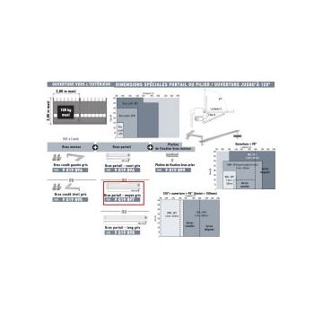 Bras à glissière pour ouverture grand angle (150°) ou écoinçon réduitpour AXOVIA Multipro - SOMFY -