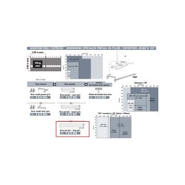 Bras moteur coudé gauche pour ouverture vers l’extérieur pour AXOVIA Multipro - SOMFY -