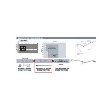 Platine de fixation bras moteur acier pour AXOVIA 3S Somfy