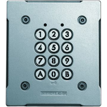 Clavier encastrée, rétro éclairé, 100 codes, 2 relais, alim 12/24 VC AIPHONE